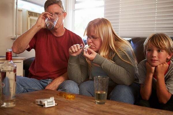 Parents doing drugs next to their children causes a vicious cycle of addiction.