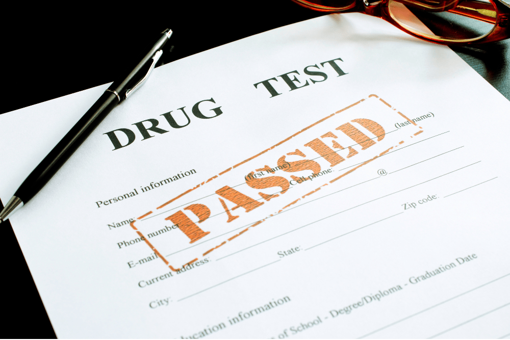 Drug test form marked ‘passed’. How long Klonopin stays in your system affects drug test results.