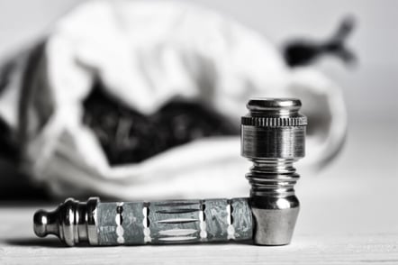 Engraved metal meth pipe