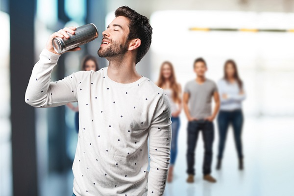 Man-Enjoying-Energy-Drink