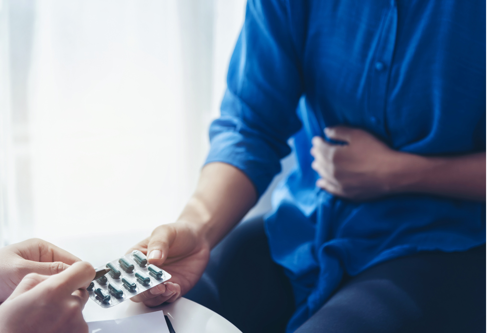 Man handing in drugs at inpatient admission, wondering how long rehab is.