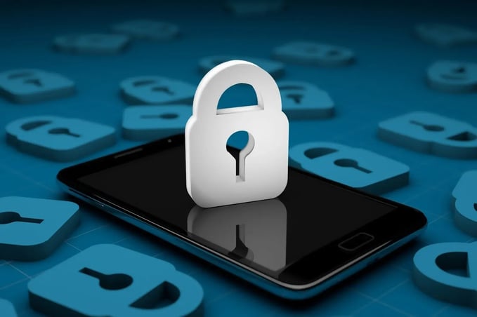 Smartphone with lock symbol illustrating phone restrictions in rehab