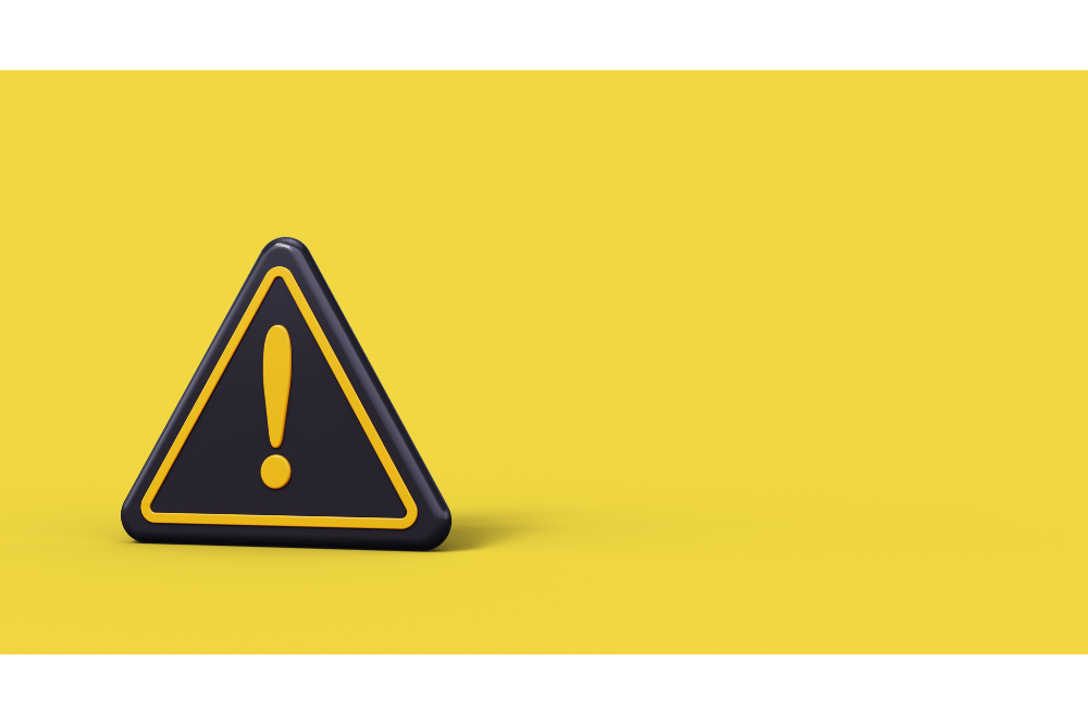 Black hazard sign on yellow background. Taking gabapentin and Xanax comes with serious warnings.