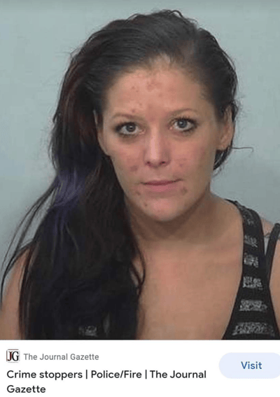 Image of mug shot of woman as Avenues Recovery shares Casey's story