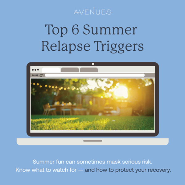Image of backyard party scene as Avenues Recovery explores common summer relapse triggers