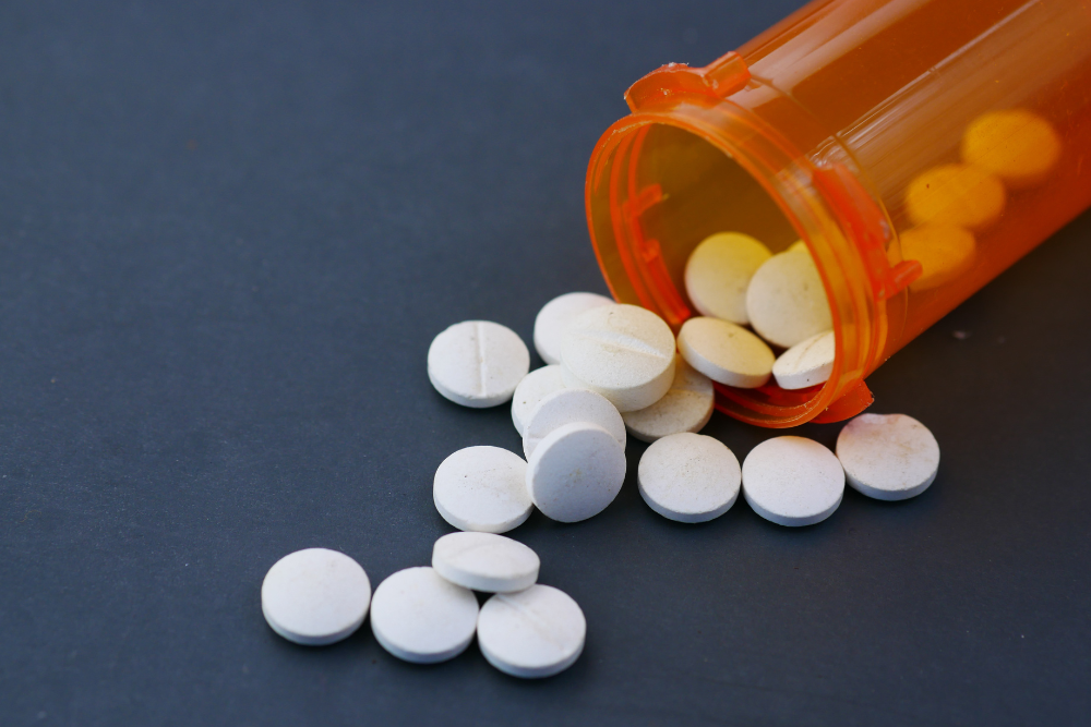pills spilling from bottle