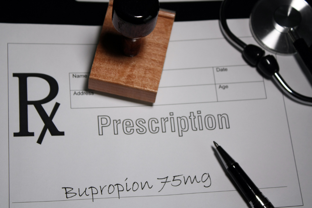 Prescription for Bupropion IR (immediate-release) 75mg, typically prescribed up to 450mg daily. Avenues Recovery