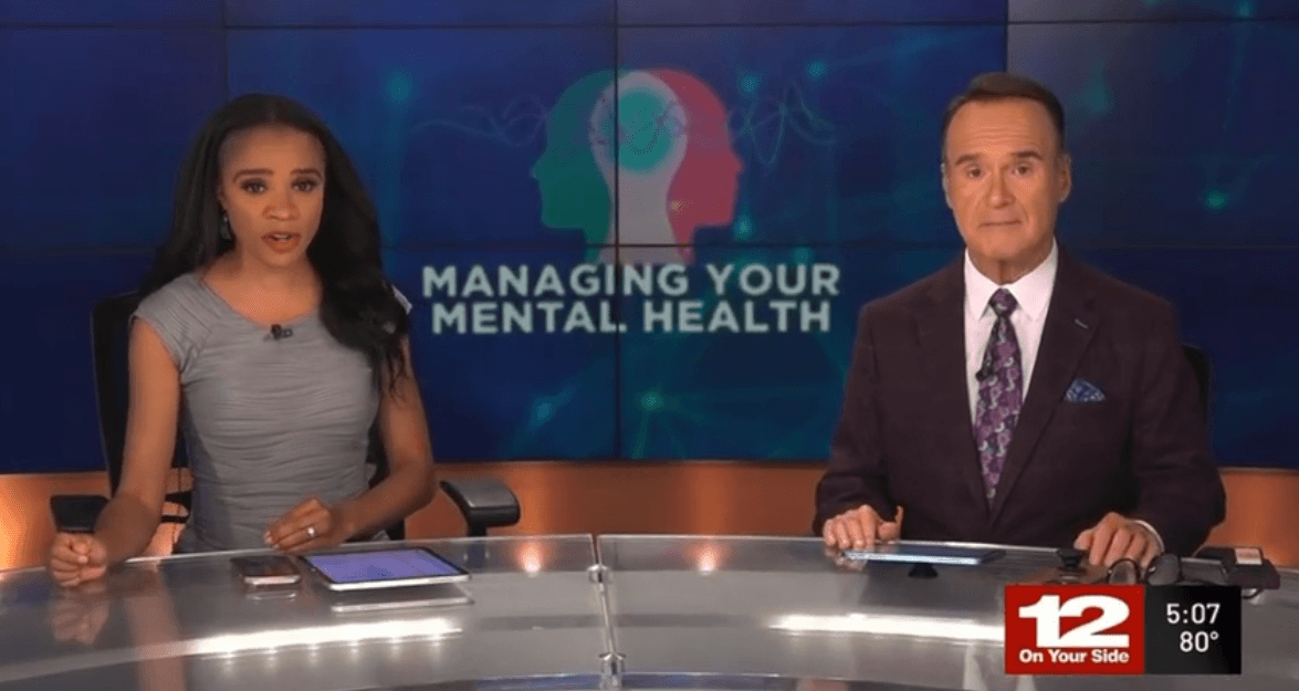 Image of TV interview as Avenues Recovery shares about Richmond rehab center opening